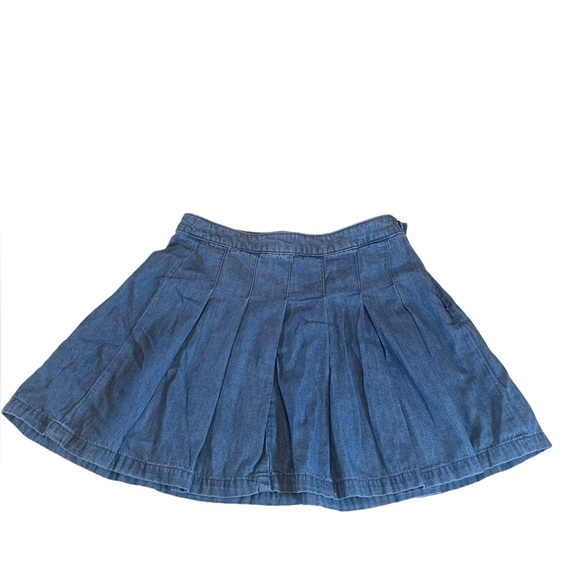 AMERICAN EAGLE OUTFITTERS SIZE 2 BLUE PLEATED MINI SKIRT - Picture 4 of 14
